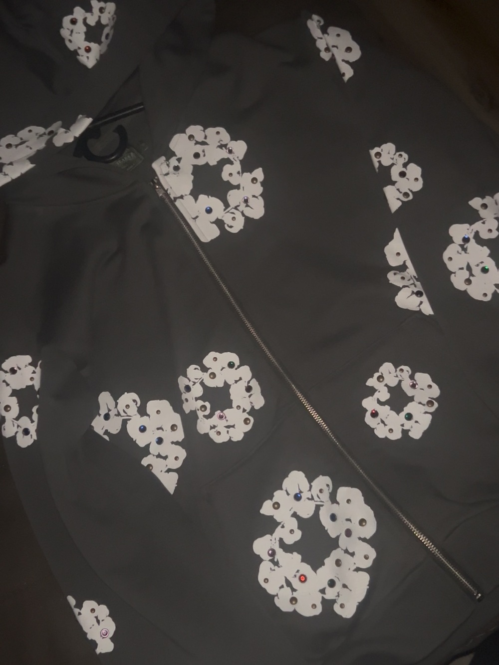 Denim Tear Rhinestone zip up size S